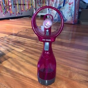 O2 Cool Spray Mist Fan Pink